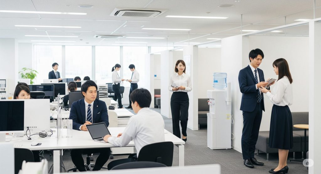 夏バテ対策を行っている会社の社内風景