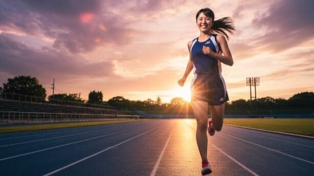 起立性調節障害を乗り越え、再びグラウンドを走るスポーツ選手。