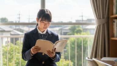真面目で責任感の強い、起立性調節障害になりやすい気質を持つ子供のイメージ。