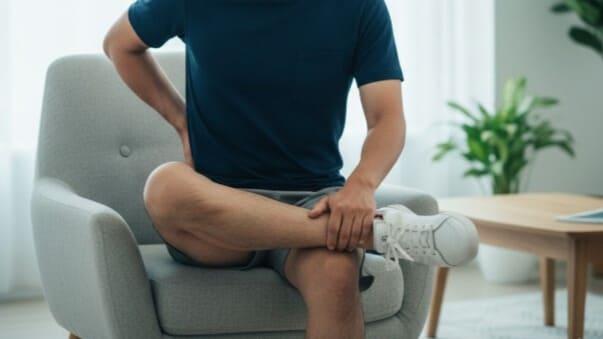 坐骨の痛み改善のためのセルフケア「四の字ストレッチ」の画像