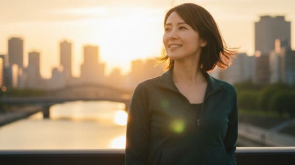 メニエール病を克服した笑顔の女性